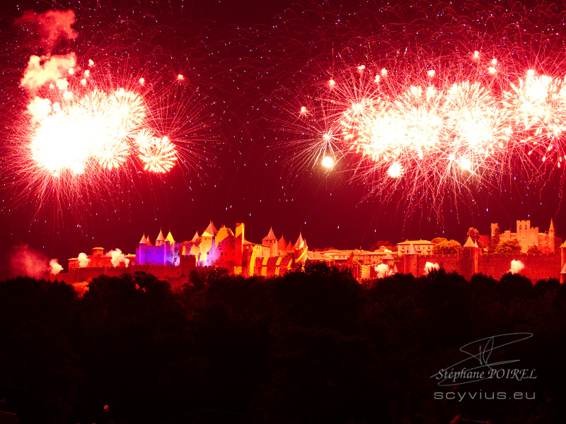 Embrasement de la cité de Carcassonne 2018